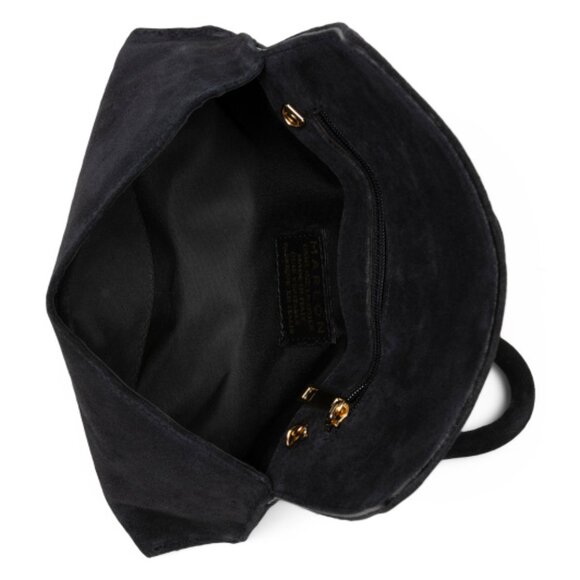 MARLON Made In Italy Suede Knot Pochette Shoulder Bag - Picture 2 of 4